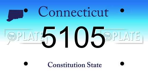 5105 Connecticut License Plate