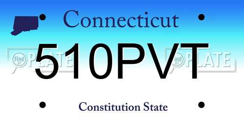 510PVT Connecticut License Plate