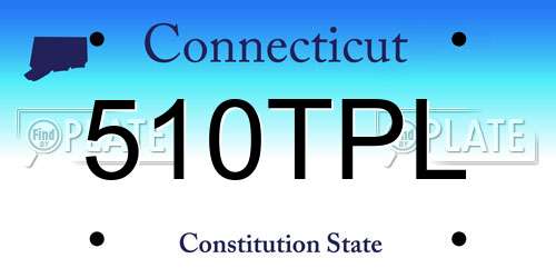 510TPL Connecticut License Plate