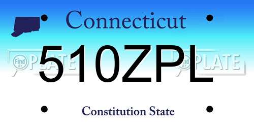 510ZPL Connecticut License Plate