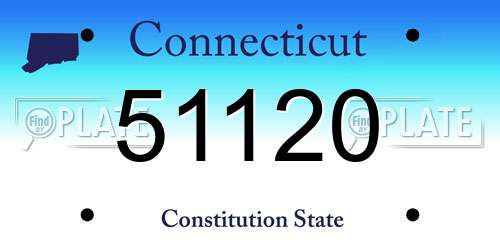 51120 Connecticut License Plate