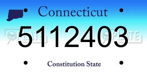 5112403 Connecticut License Plate