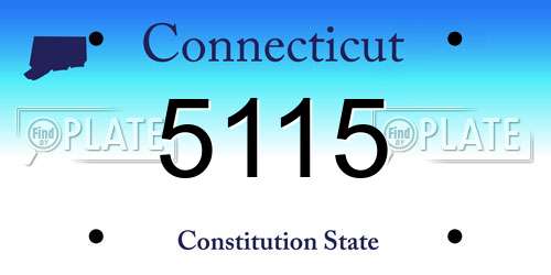 5115 Connecticut License Plate