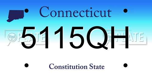 5115QH Connecticut License Plate