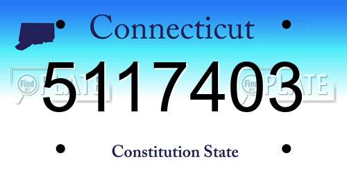 5117403 Connecticut License Plate