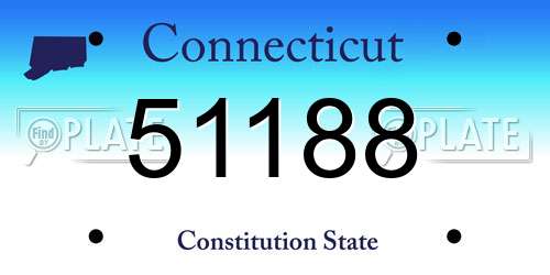 51188 Connecticut License Plate