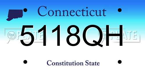 5118QH Connecticut License Plate
