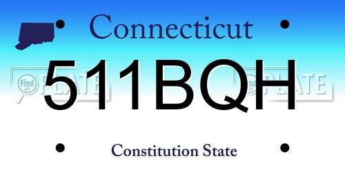 511BQH Connecticut License Plate