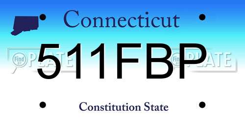 511FBP Connecticut License Plate