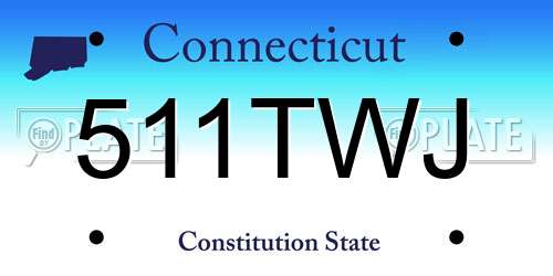 511TWJ Connecticut License Plate