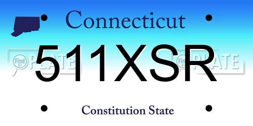 511XSR Connecticut License Plate