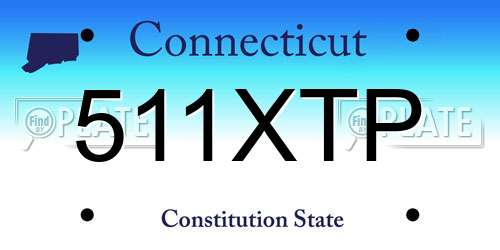 511XTP Connecticut License Plate