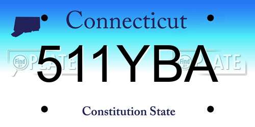 511YBA Connecticut License Plate