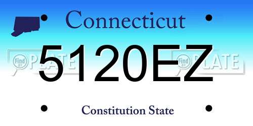 5120EZ Connecticut License Plate