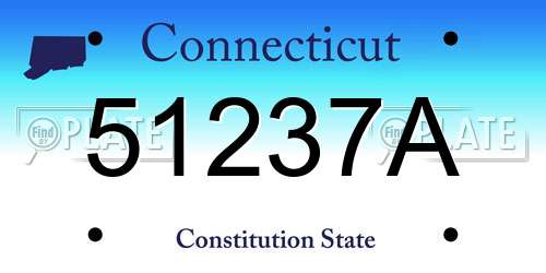 51237A Connecticut License Plate