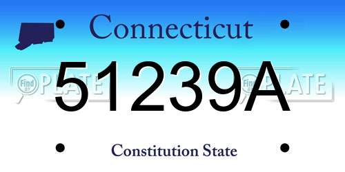 51239A Connecticut License Plate