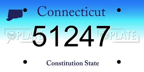 51247 Connecticut License Plate