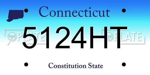 5124HT Connecticut License Plate