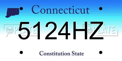 5124HZ Connecticut License Plate