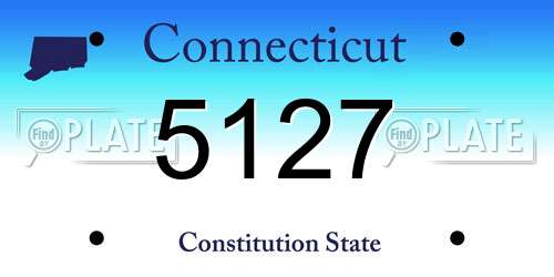5127 Connecticut License Plate