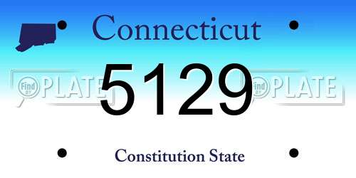 5129 Connecticut License Plate