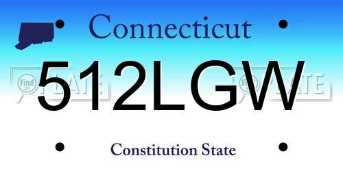 512LGW Connecticut License Plate