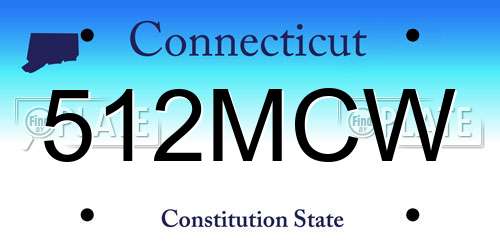 512MCW Connecticut License Plate