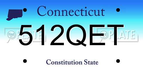 512QET Connecticut License Plate