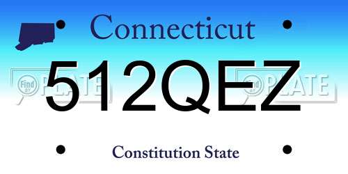 512QEZ Connecticut License Plate