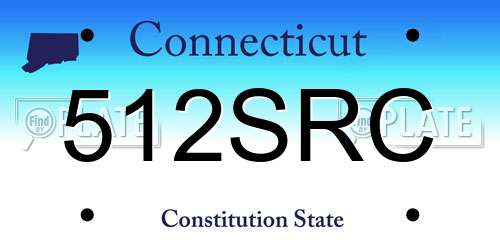 512SRC Connecticut License Plate