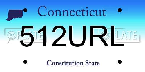 512URL Connecticut License Plate