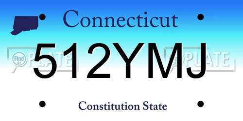 512YMJ Connecticut License Plate