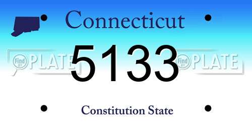 5133 Connecticut License Plate