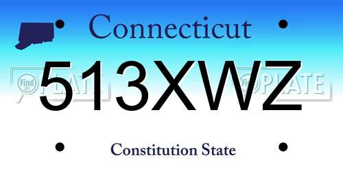 513XWZ Connecticut License Plate