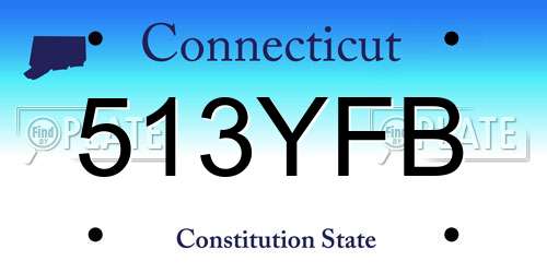 513YFB Connecticut License Plate
