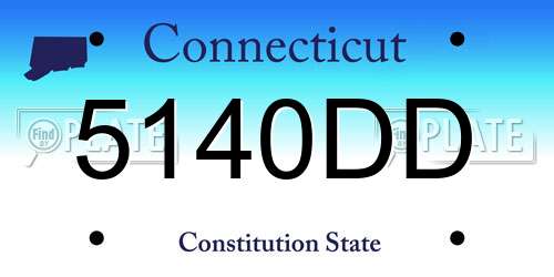 5140DD Connecticut License Plate
