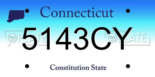 5143CY Connecticut License Plate