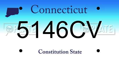 5146CV Connecticut License Plate