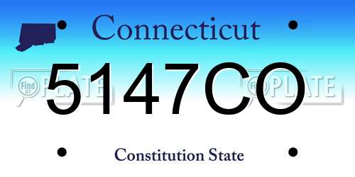 5147CO Connecticut License Plate