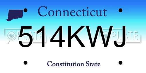 514KWJ Connecticut License Plate