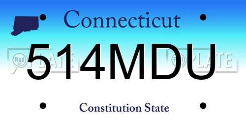 514MDU Connecticut License Plate