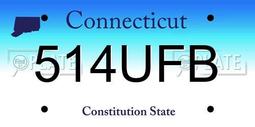 514UFB Connecticut License Plate