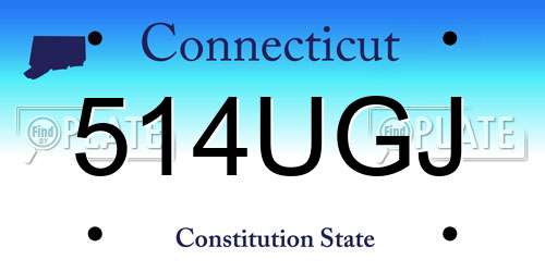 514UGJ Connecticut License Plate