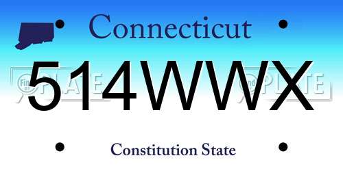 514WWX Connecticut License Plate