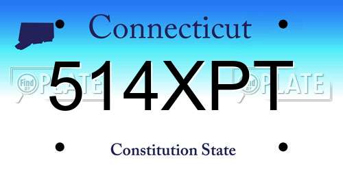 514XPT Connecticut License Plate