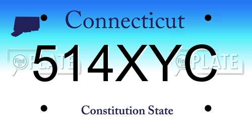 514XYC Connecticut License Plate