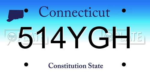 514YGH Connecticut License Plate