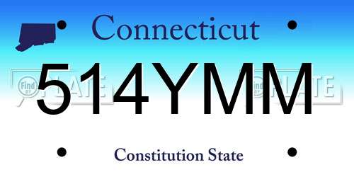 514YMM Connecticut License Plate