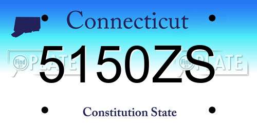 5150ZS Connecticut License Plate