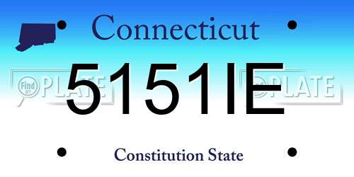 5151IE Connecticut License Plate